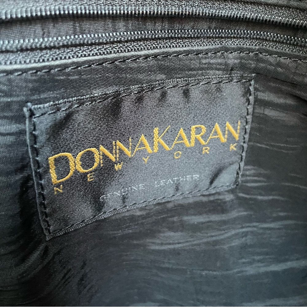 Donna Karan Black Crossbody Bag with Gold Accents - Picture 9 of 11